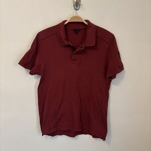 Belstaff Mens Polo‎ Shirt 100% Cotton Short Sleeves Top Red L